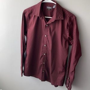 Men’s burgundy button down